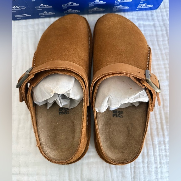 NIB Birkenstock Lutry Premium Suede Clogs Size 38 Medium/Narrow - Picture 4 of 8